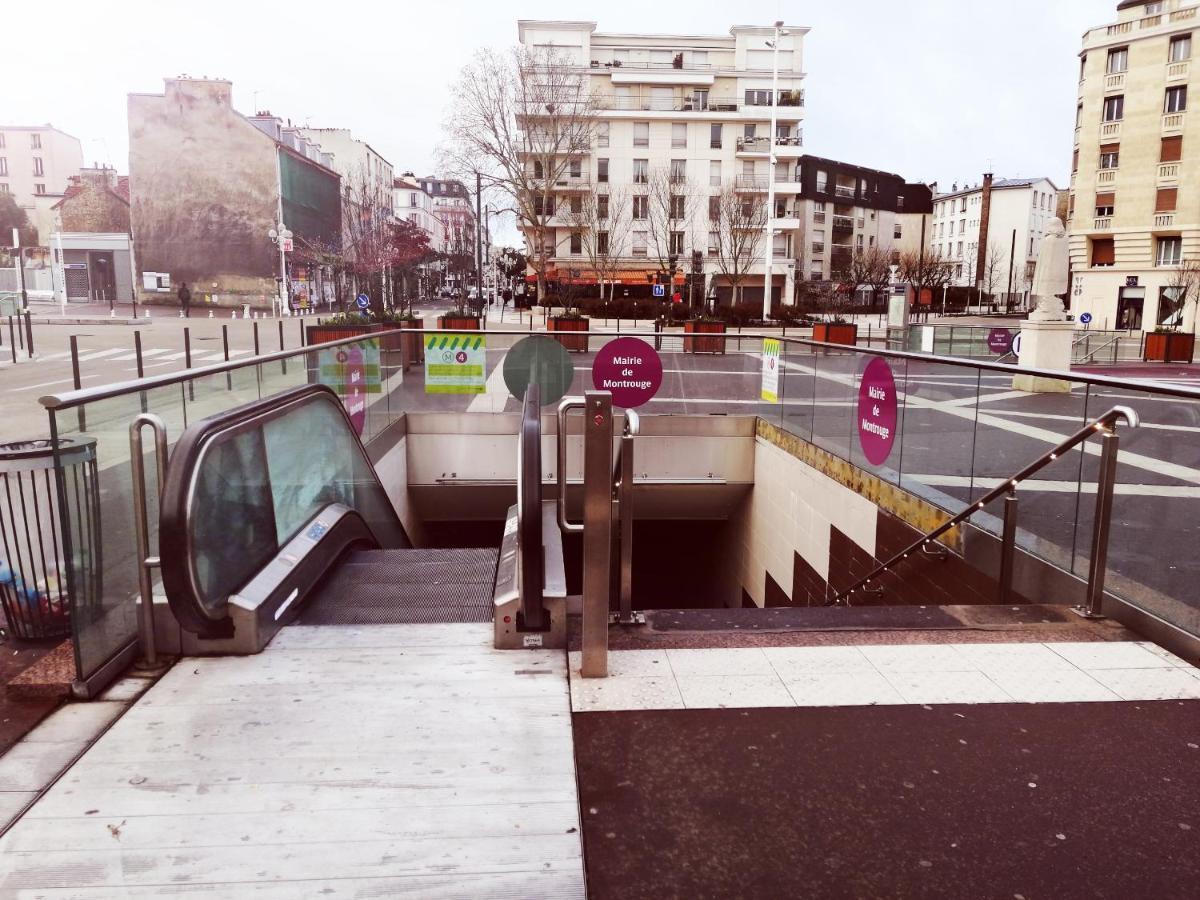 Studio Situe Dans Un Quartier Calme Et Residentiel A Montrouge A Seulement 2 Minutes Du Metro Buitenkant foto